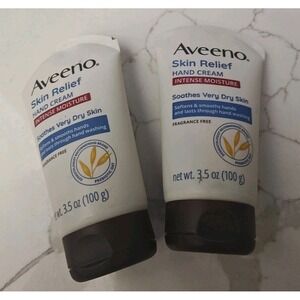 Aveeno Hand Cream Skin Relief Intense Moisture Soothe Dry Skin 3.5 oz x 2 New